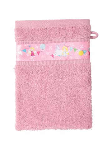 Frottier Kinder-Waschhandschuh 2er-Pack in rosa