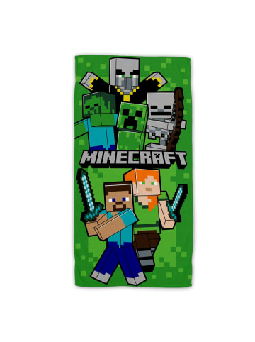 Minecraft Baumwolle Strandtuch Frottee Badetuch  Premium Druck, in Mehrfarbig