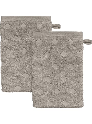 Frottier Waschhandschuh 2er-Pack Baden-Baden in taupe