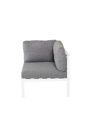 home24 Eckelement - Beige - Aluminium - 74 x 65 x 74 cm in Weiß / Grau