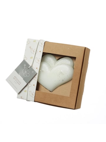 Kerze Herz in Geschenkverpackung zum Valentinstagskerze Muttertag in weiß