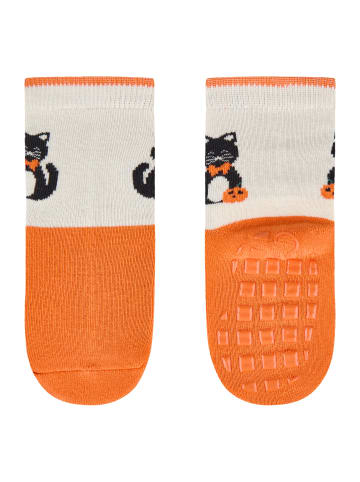 ABS Socken 2er-Pack Katze in weissorange
