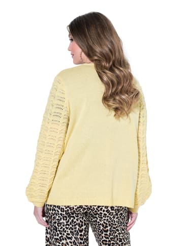 Strickjacke in sorbet gelb