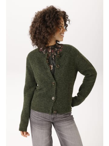 Strickjacke in grün-meliert