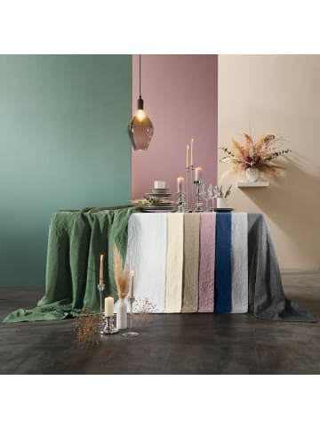 Jacquard, Baumwollmischung Mitteldecke Cadiz in hellgrau