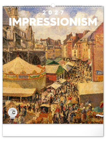 Wandkalender 2027 doppelseitig in Impressionismus - 48 x 56 cm