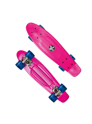 Skateboard ABEC 5 Fun in pink, mit Leuchtrollen