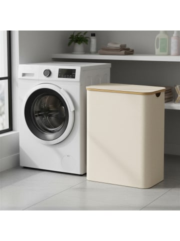 Wäschekorb Roxanne in Beige - (B)38.5 x (H)70.5 x (T)60 cm
