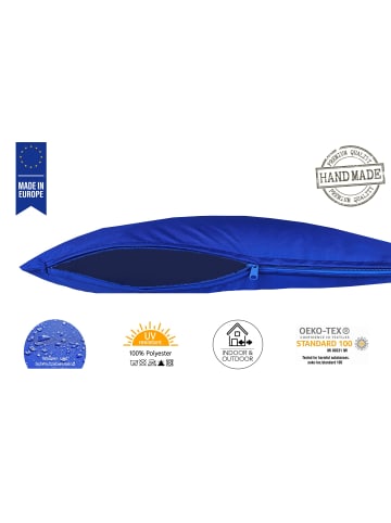 2er Set Outdoor Kissenhülle 60x60cm Uni in Blau