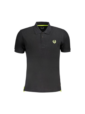 Schwarz Baumwolle Herren Polo Hemd