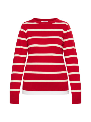 Damen Strick Pullover in Rot Creme