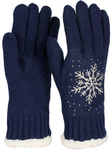 Strickhandschuhe in Dunkelblau
