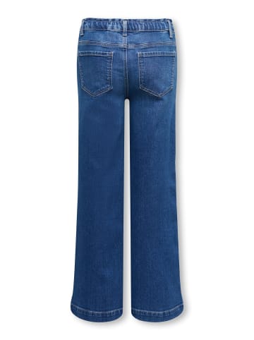 Jeans mit weitem Bein in Light Medium Blue Denim