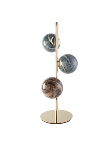Tischlampe 8065 in Blau / Braun / Gold – Ø28 x (H)63 cm