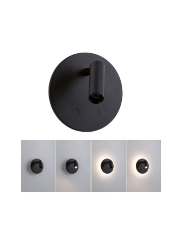 LED Akkuwandleuchte Kiora 2700K 80lm / 50lm 3,7V 0,6W / 0,7W dimmbar Schwarz