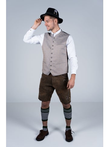 Kurze Wildbock Lederhose Lothar in dunkelbraun
