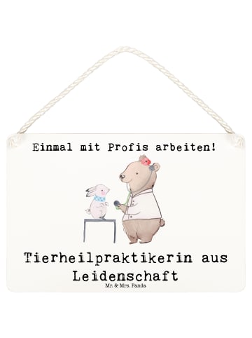 Schild Tierheilpraktikerin Leidenschaft mit Spruch in Weiß