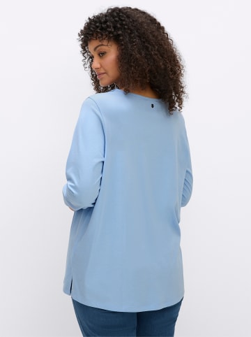 Langarm-Shirt in eisblau