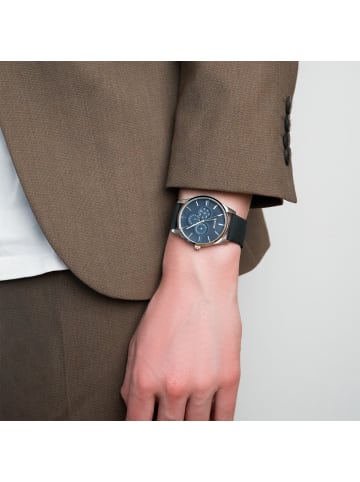 Armbanduhr Round Basic in schwarz