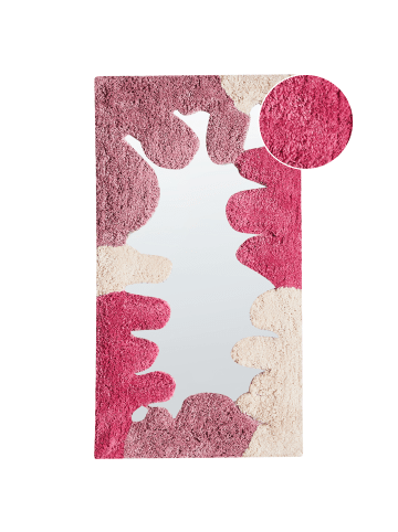 Wandspiegel CAGERI in Rosa/Weiß - (W) 41 x (H) 75 x (L) 2 cm Horizontal