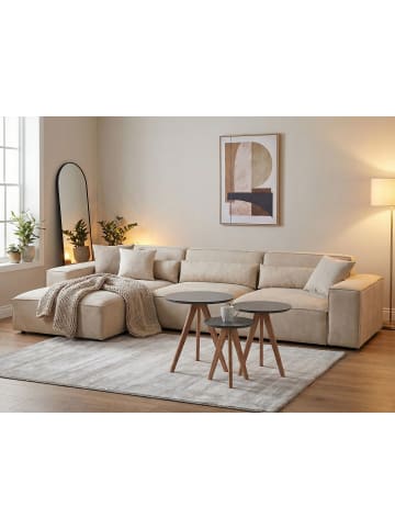 3er-Set Couchtisch VEGAS in Grau/Braun