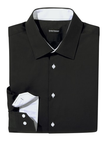 Langarmhemd in schwarz