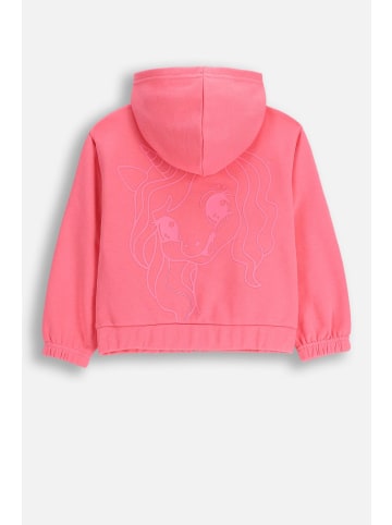 Kapuzensweatjacke in rosa