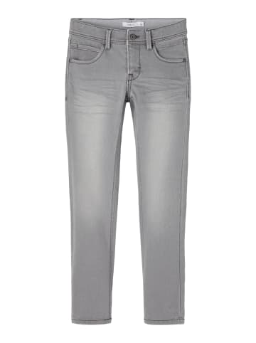 Slim Fit Denim Jeans NKMSILAS in Hellgrau