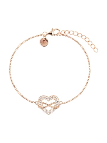 Armband Silber 925, rosévergoldet in roséfarben
