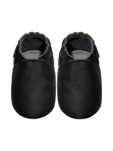 Baby Krabbelschuhe aus Leder, weiche Lauflernschuhe mit rutschfester Sohle 