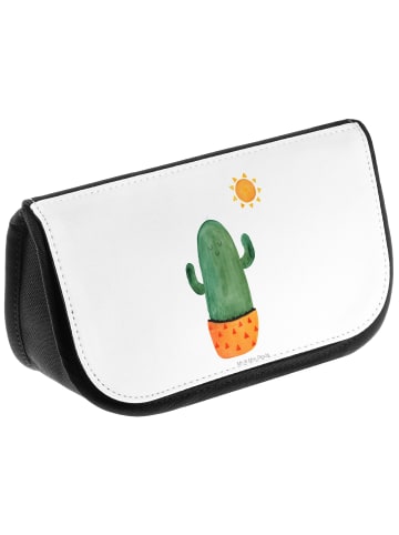 Make-up-Tasche Kaktus Sonne ohne Spruch in Weiß