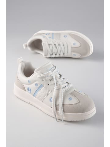 Plateausneaker in offwhite-hellblau