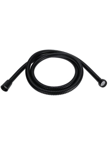 Duschschlauch aus Edelstahl, Gewinde 1/2 in Schwarz, 150 cm