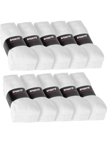 20 Paar Tennis-Socken in Weiß