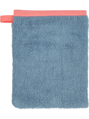 Frottee-Waschhandschuh Palmen in blau