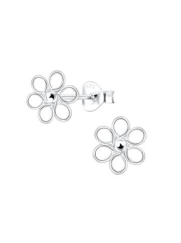 Ohrringe, Ohrstecker BLUME in 925 Sterling Silber, 2-tlg