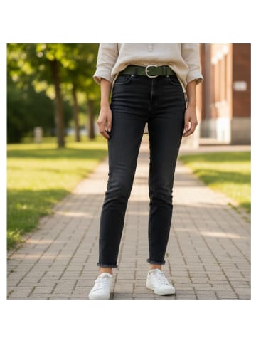 Ledergürtel in Khaki