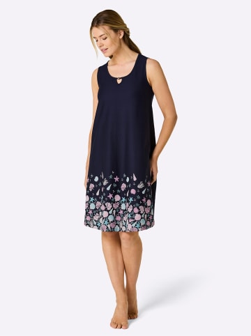 Sommerkleid in marine-aqua