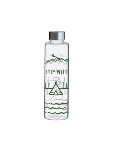 PURE STAY WILD Trinkflasche aus Glas, 600 ml