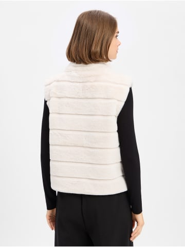 Kunstfellweste in ecru - 0001