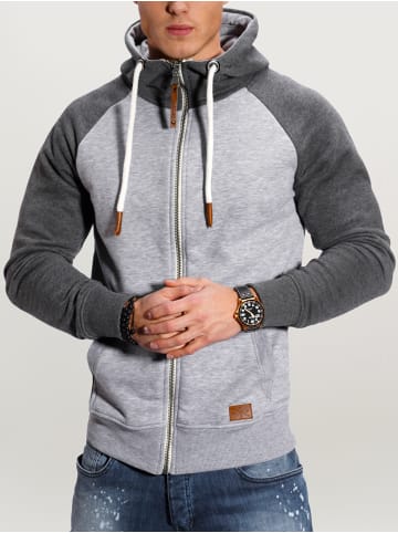 Sweatjacke RAGLAN in grau