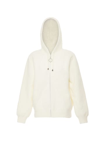 Damen Strickjacke in Wollweiss