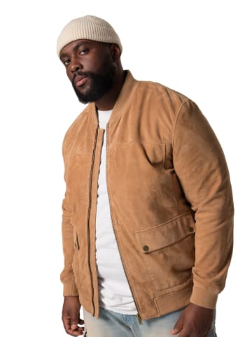 Lederjacke in zimtbraun