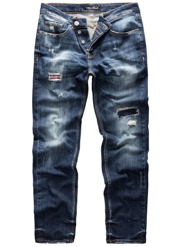 Regular-Fit Jeans CONNOR in Dunkelblau (Patches)
