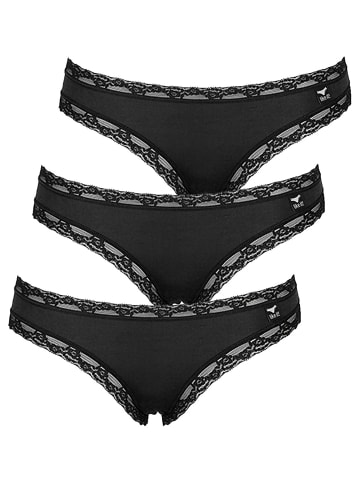 3er Pack Minislip in schwarz