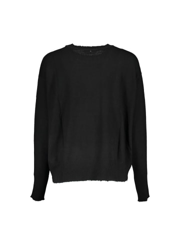 Schwarz Stoff Damen Pullover