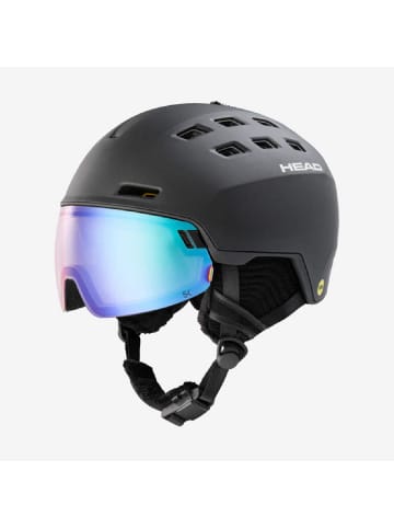 Skihelm mit Visier in schwarz