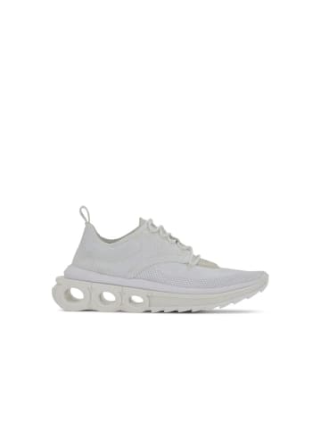 Weiß Nylon Athletik Sneaker