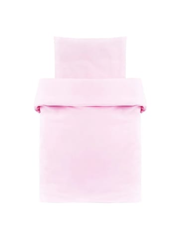 Bettwäsche 80 x 80 cm - Uni Rosa in rosa