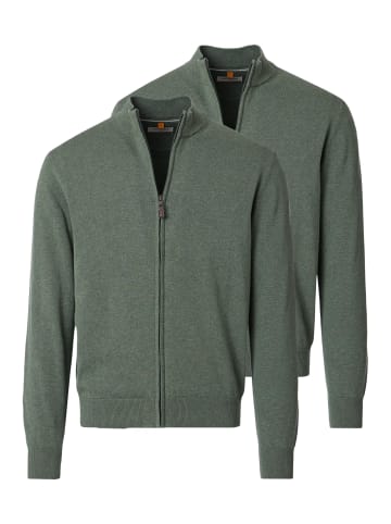 Strickjacke Basic in Dunkelgrün